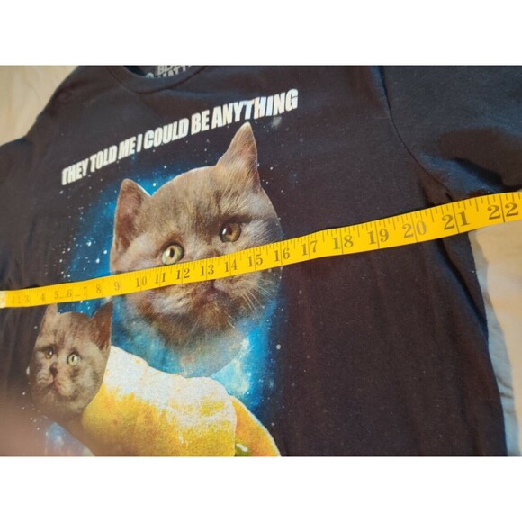 Men's or Womens "I Became a Burrito" Cat Black T-shirt - XLarge. PreOwned. - Picture 5 of 8